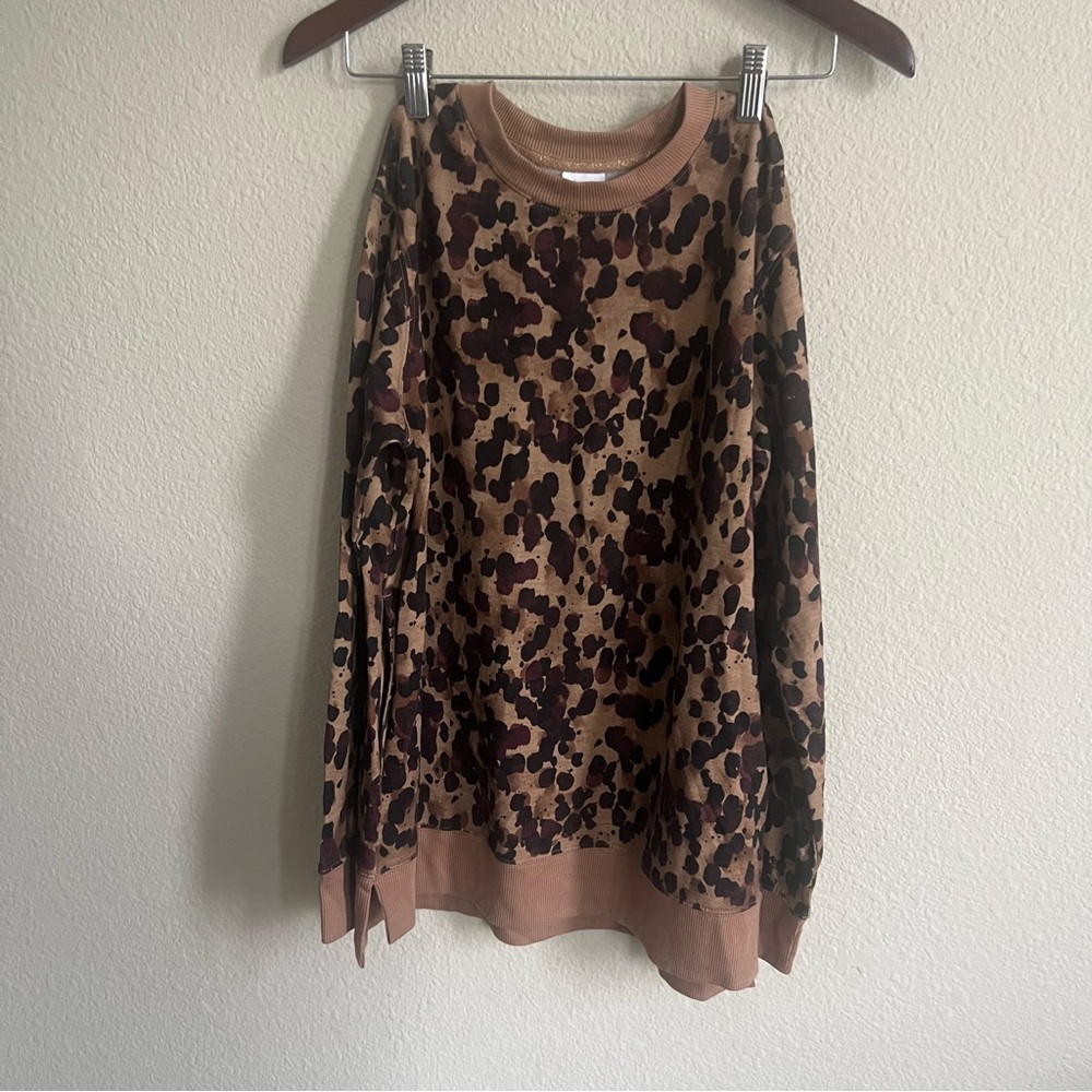 Brown Leopard Print Sweater